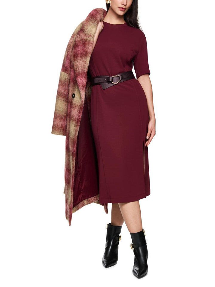 Bordeaux lang kleed met split onderaan Marc Cain collections