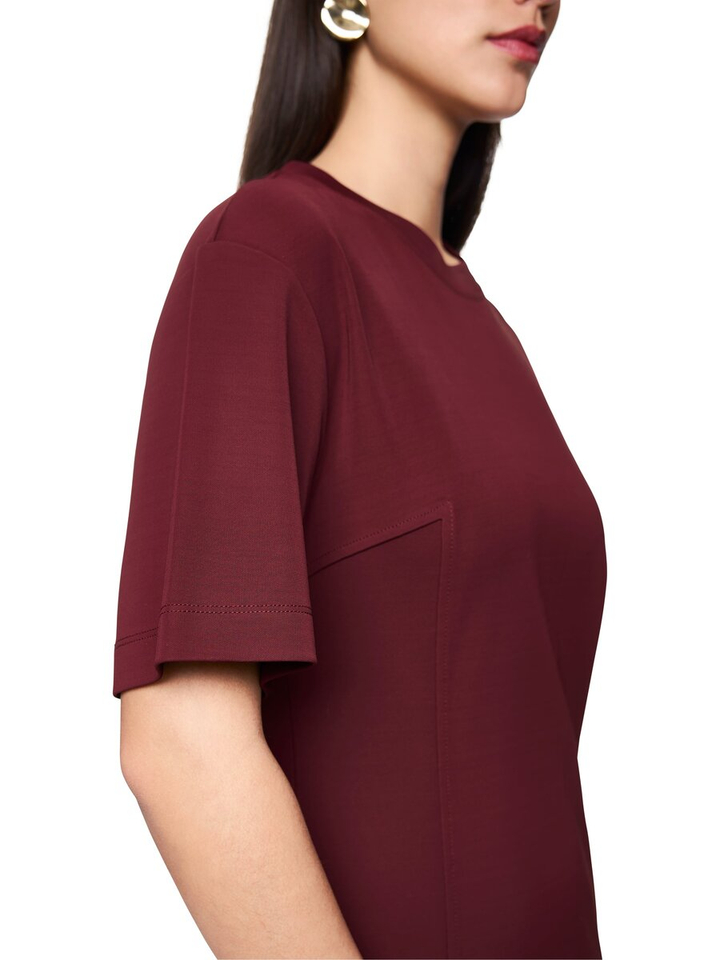 Bordeaux lang kleed met split onderaan Marc Cain collections