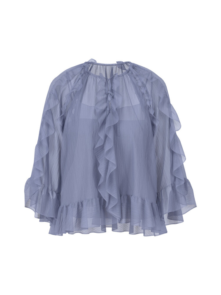 Paarse bloes met ful detail Marccain Collection