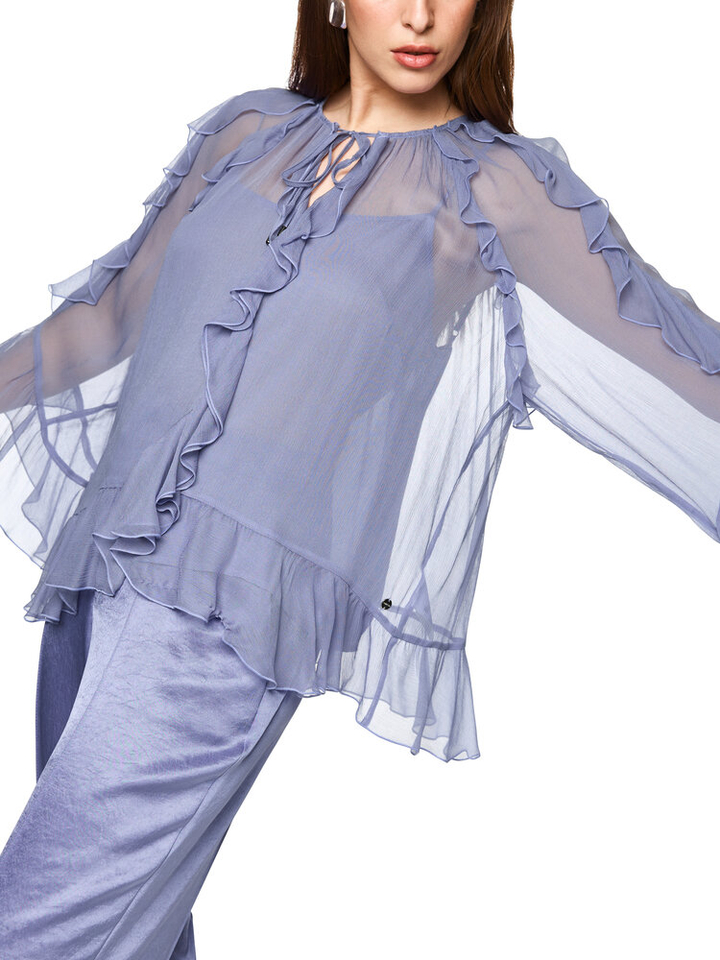 Paarse bloes met ful detail Marccain Collection