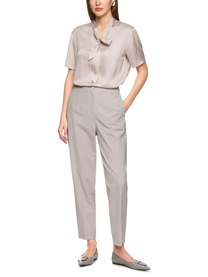 Taupe kleurige zijden bloes Marccain Collection