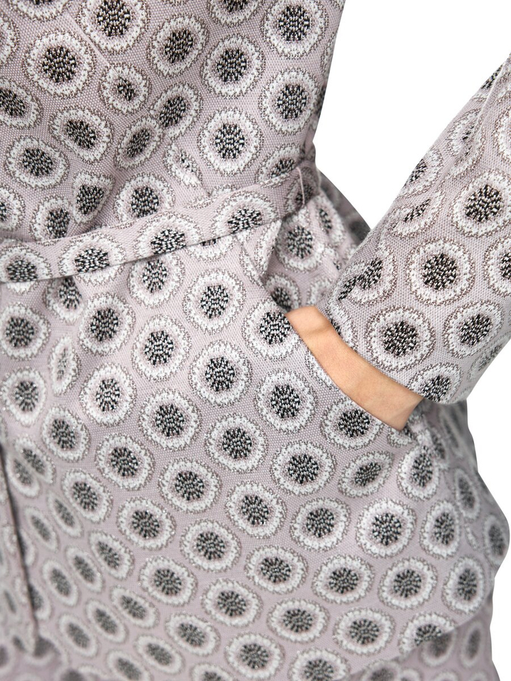 Taupe kleurige vest met print en riem Marccain Collection