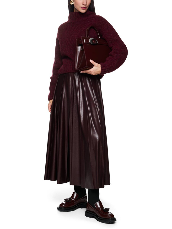 Bordeaux trui met rechtopstaande kraag Marc Cain collections