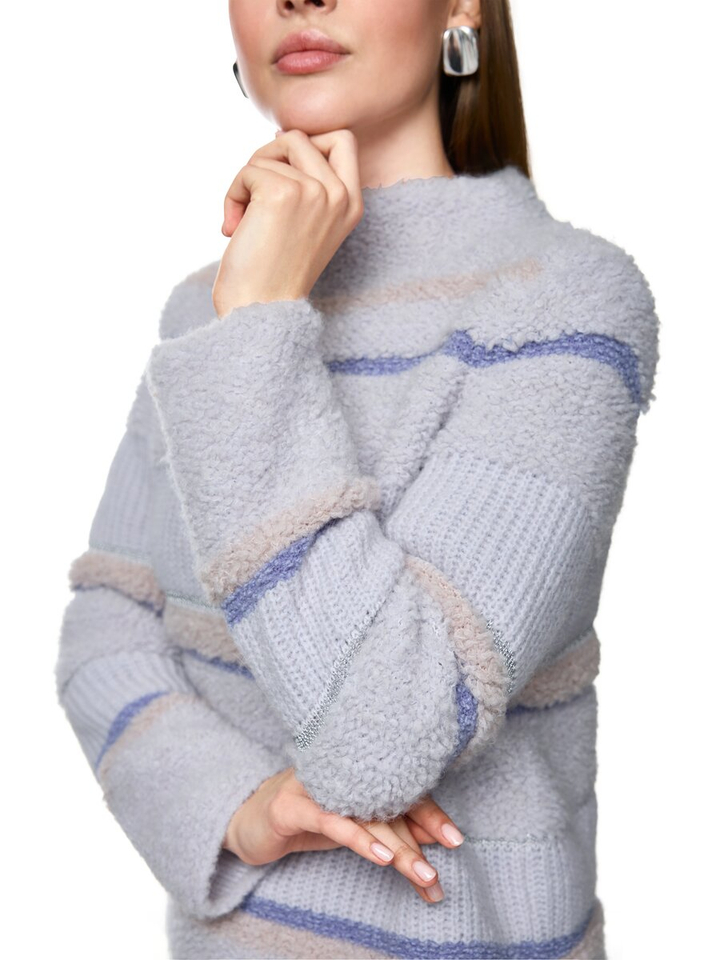 Lila gebreide trui met wol en alpaca Marccain Collection
