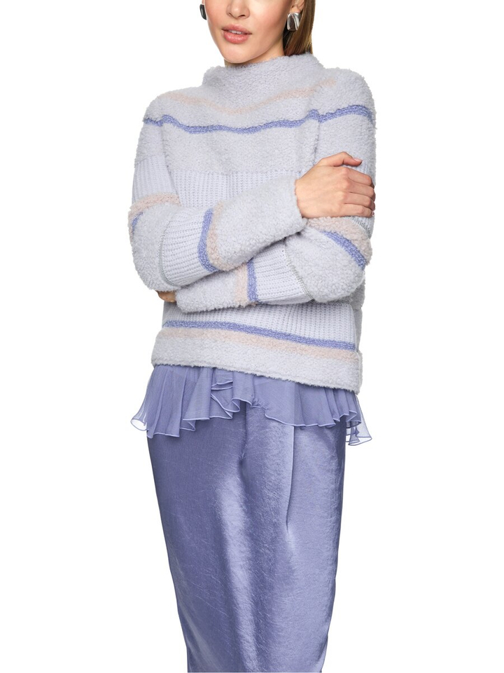 Lila gebreide trui met wol en alpaca Marccain Collection