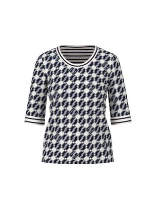 Marc Cain sports Zwart witte t-shirt met print Marccain Sport