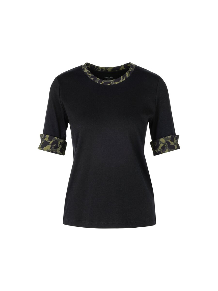 Zwarte T-shirt met detail Marccain Sport