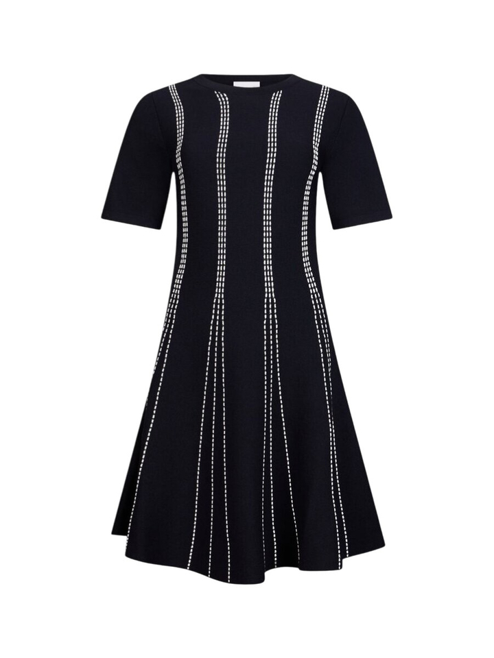 Donkerblauwe casual jurk met sierlijk detail Liu Jo