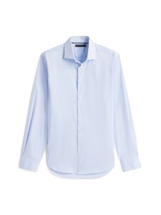 Tommy Hilfiger Lichtblauw katoenen hemd ( slim fit) met lange mouwen