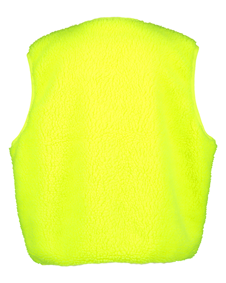 Fluo gele teddy bodywarmer Hokotown American Vintage