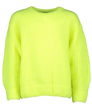American Vintage Fluo gele gebreide pull met ronde hals Keast
