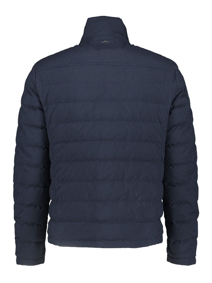 Donkerblauwe gewatteerde jas met rits Paul&Shark