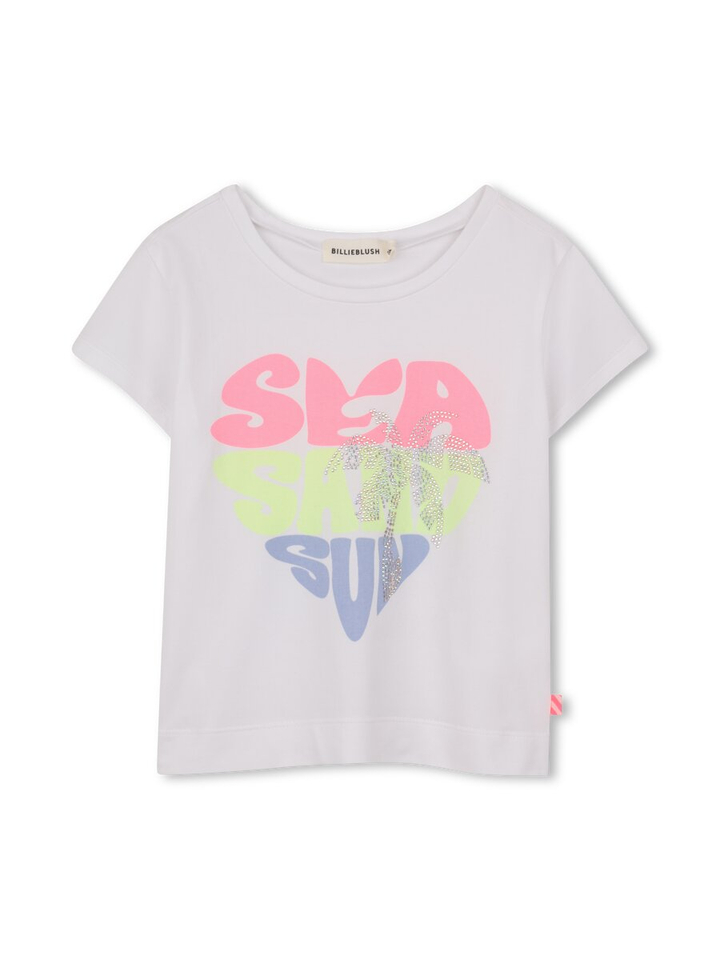 Witte t-shirt met opdruk Billieblush