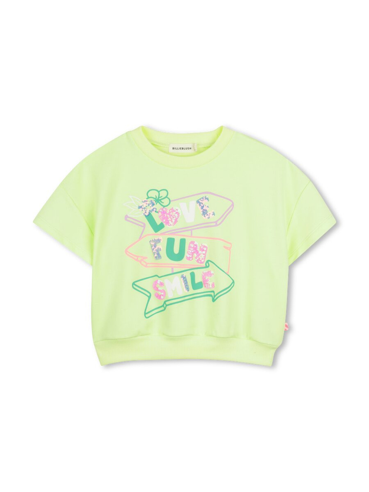 Lemon groen -shirt met opdruk Billieblush