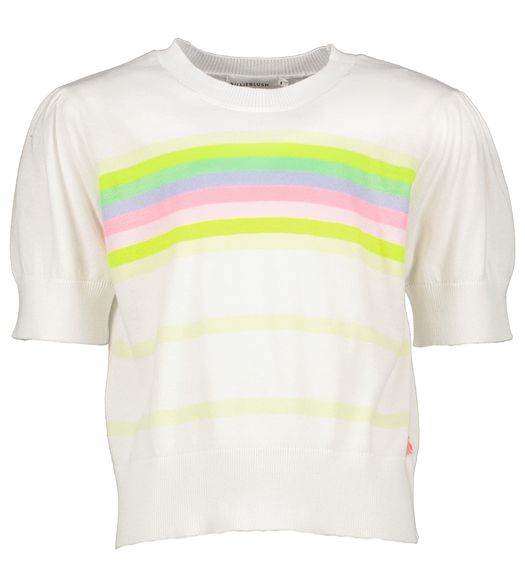 Witte pull met gekleurde strepen Billieblush