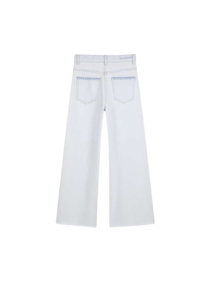 Blauwe flared jeans met detail aan de zakken BillieBlush