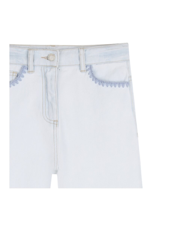 Blauwe flared jeans met detail aan de zakken BillieBlush