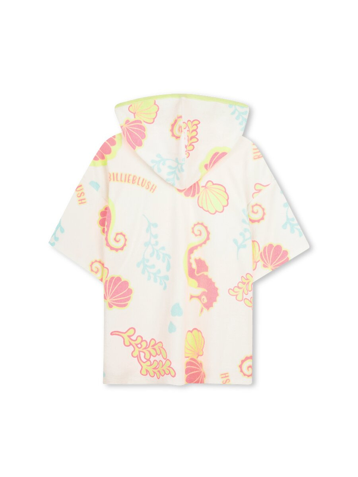 Multicolor strandponcho in badstof Billieblush