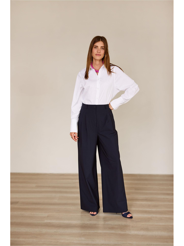 Donkerblauwe wijde broek Scout Studio Anneloes 