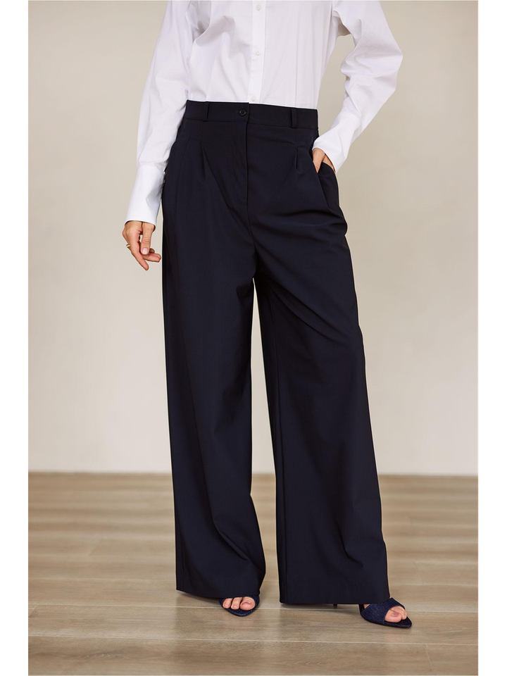 Donkerblauwe wijde broek Scout Studio Anneloes 