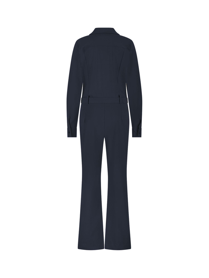 Donkerblauwe geklede jumpsuit Nadia Studio Anneloes 