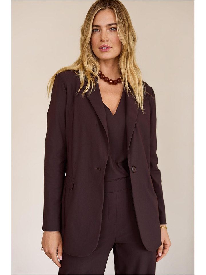 Bruine geklede blazer Fran Studio Anneloes