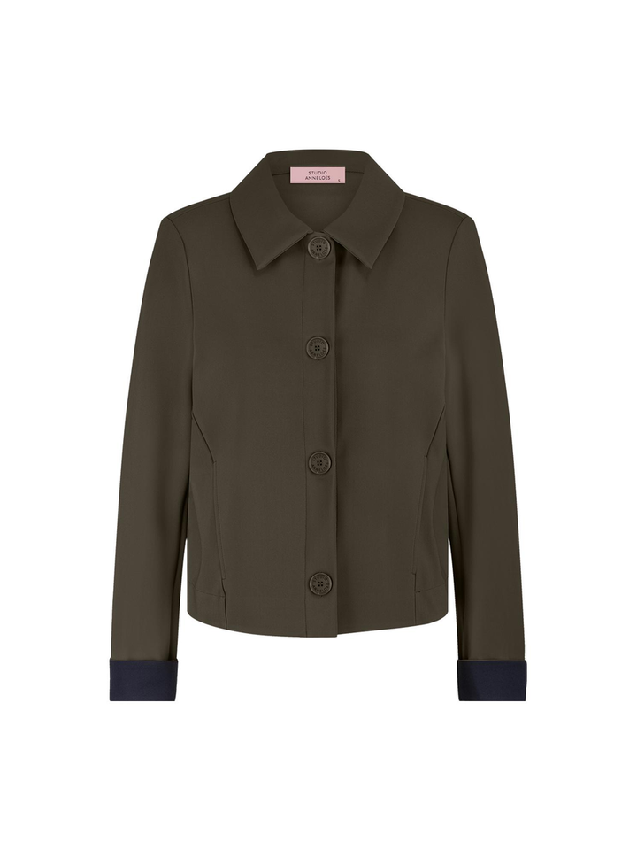 Army kleurige blazer Hilly Studio Anneloes