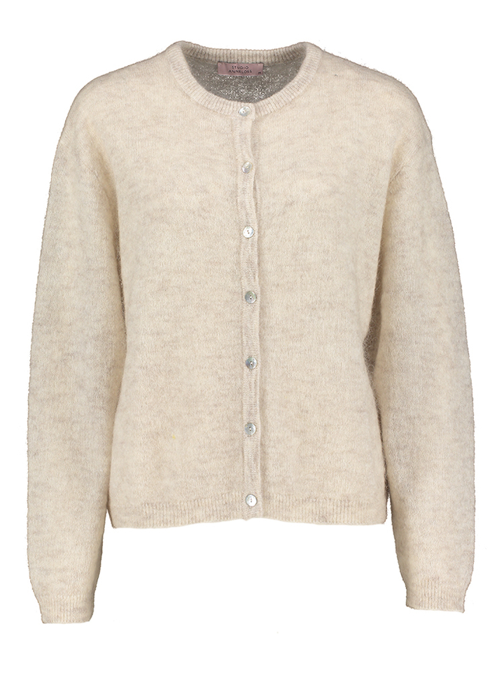 Beige gilet met knoopsluiting Bibi Studio Anneloes 