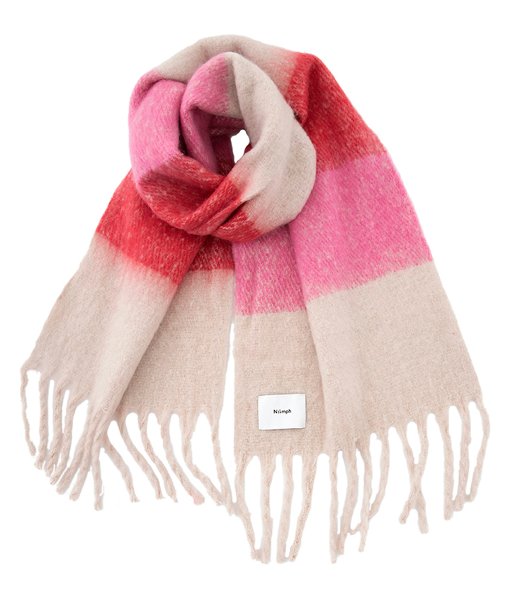 Multi- color sjaal met ruffle Nu tonie Numph