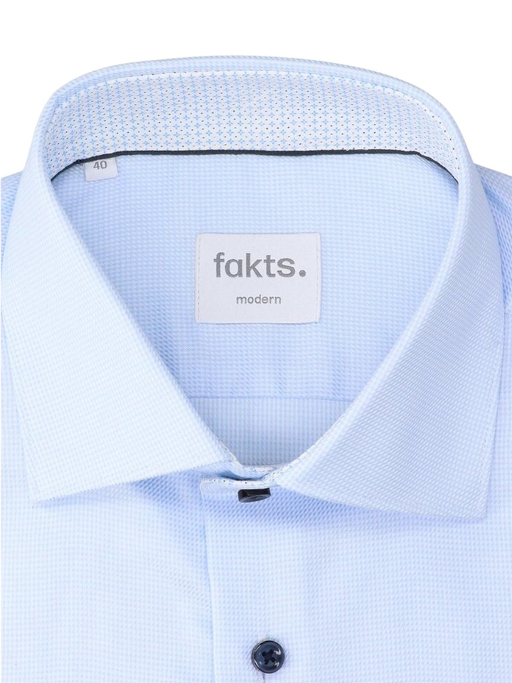 Blue ligt katoenen hemd (regular fit) met details en extra lange mouwen Fakts