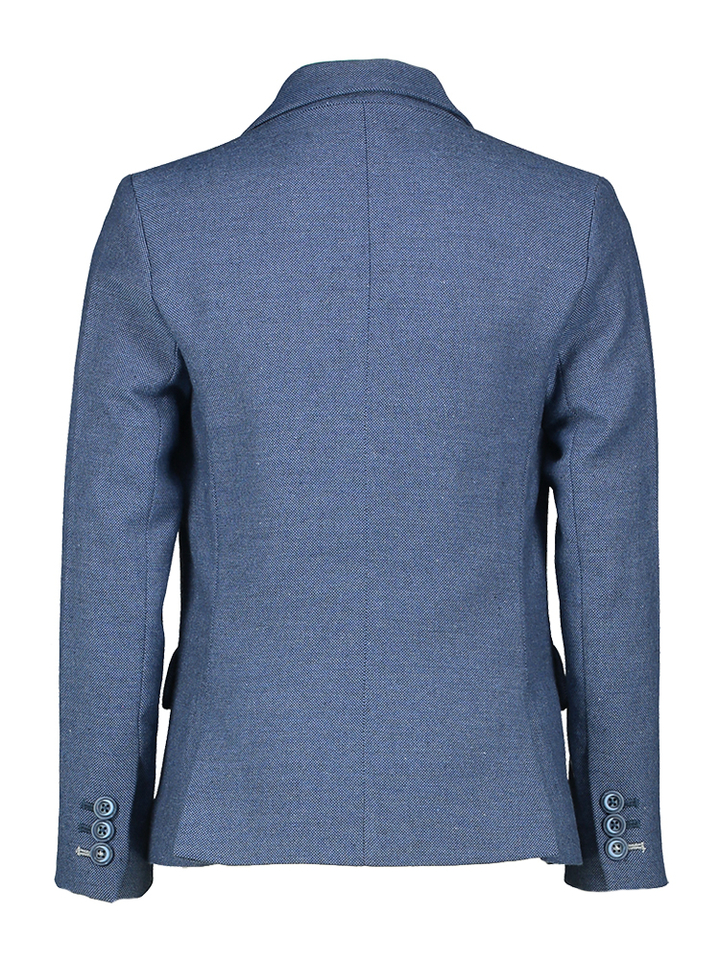 Blauwe geklede blazer Balthazar D-lux