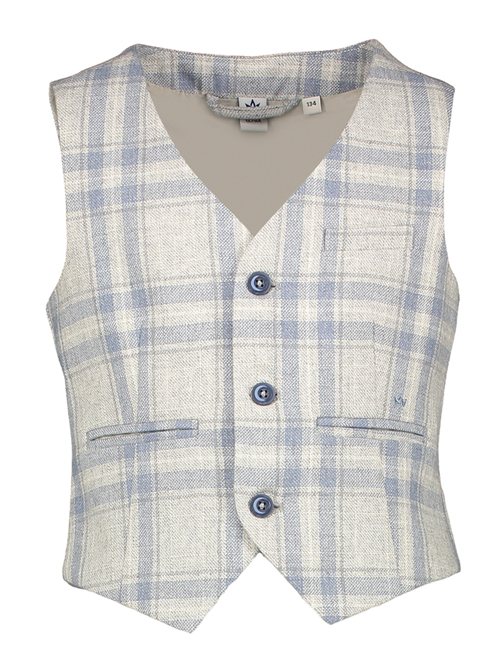 Blauw grijze geruite ondervest Gavin D-lux