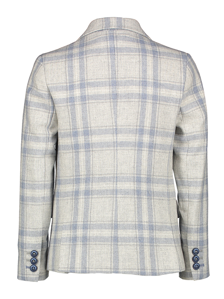 Grey check/blue blazer geruit Brandon communie D-Lux