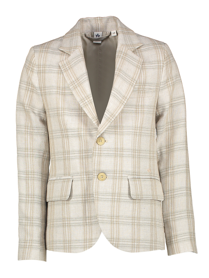 Beige check blazer Brody communie D-Lux