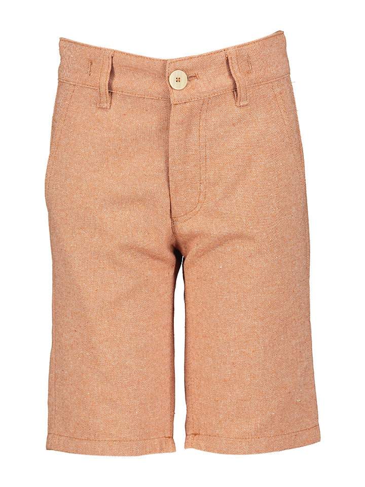 Roest kleurige short van katoen en linnen Dimes D-lux