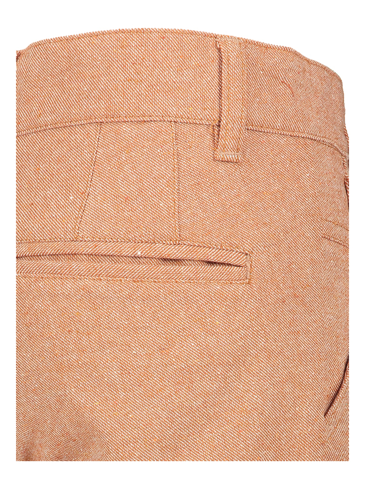 Roest kleurige short van katoen en linnen Dimes D-lux