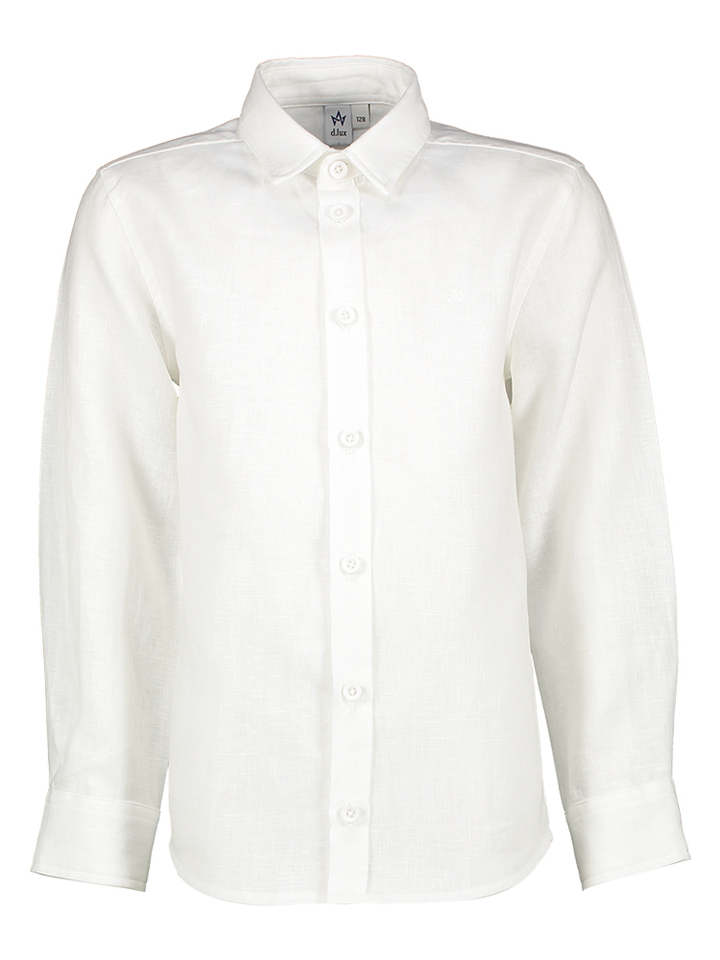 Wit linnen hemd Cedric D-lux