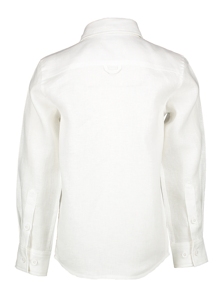 Wit linnen hemd Cedric D-lux