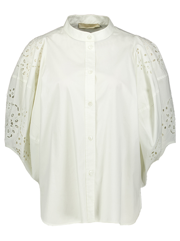 Ecru bloes met broderie detail Felice Vanessa