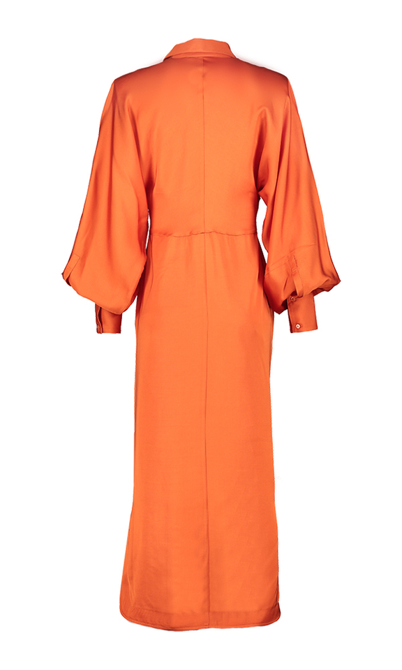 Oranje glanzende jurk Ursana Iro