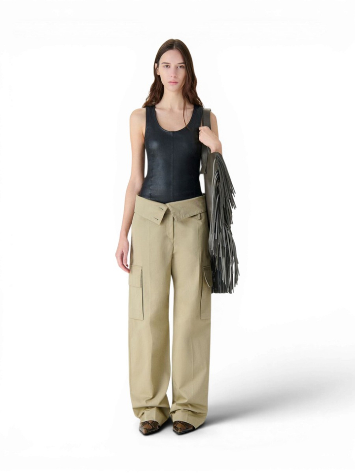 Beige broek loose fit met zakken Indra Iro