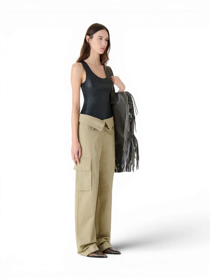 Beige broek loose fit met zakken Indra Iro