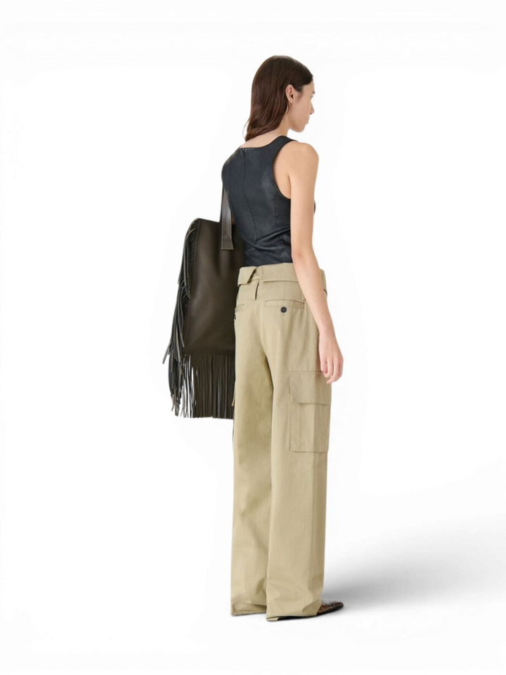 Beige broek loose fit met zakken Indra Iro