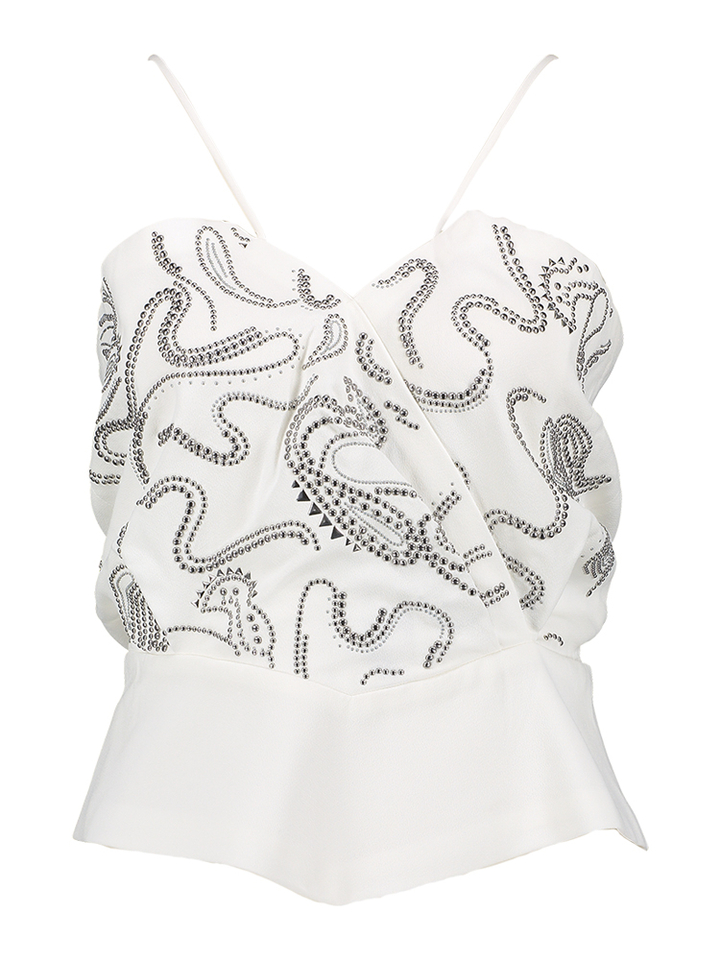 Creme kleurige top met zilveren detail Olympe Iro