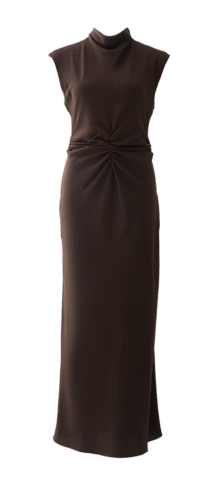 Bruine feestelijke maxi jurk Estrel Rotate 