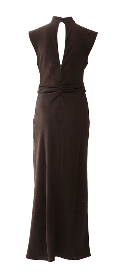 Bruine feestelijke maxi jurk Estrel Rotate 