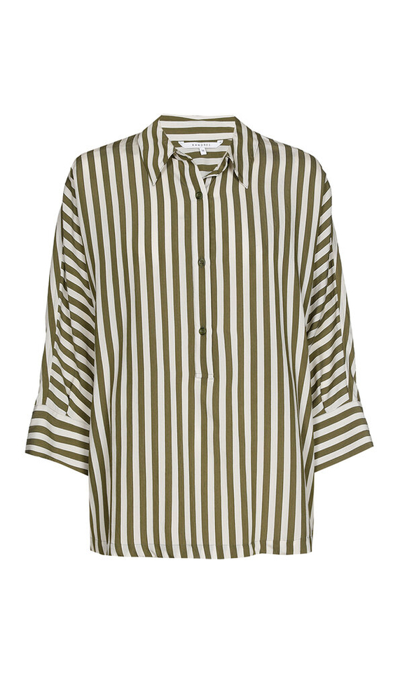 Groen/wit gestreepte bloes Hatida Xandres