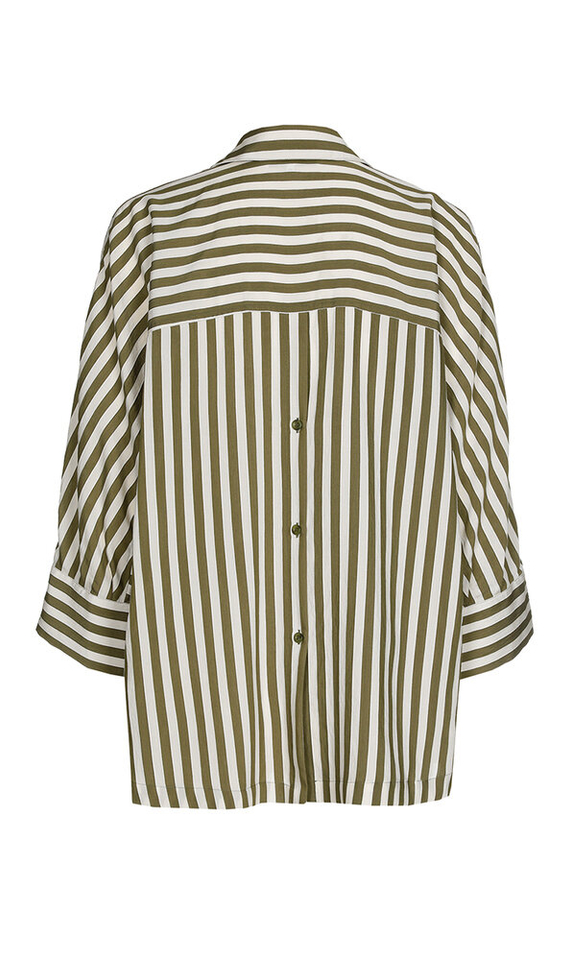 Groen/wit gestreepte bloes Hatida Xandres
