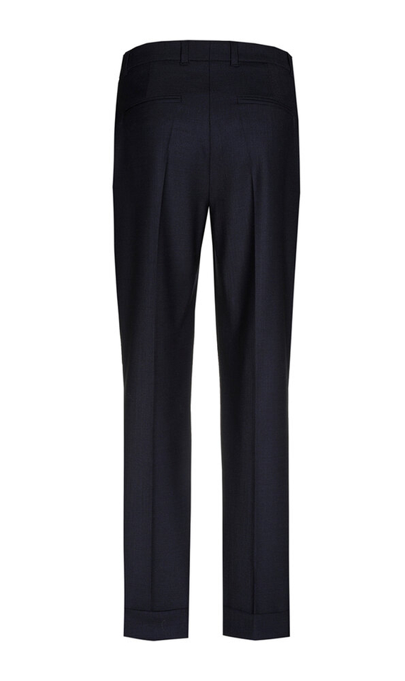 Donkerblauwe geklede broek met brede boord onderaan Phanta Xandres