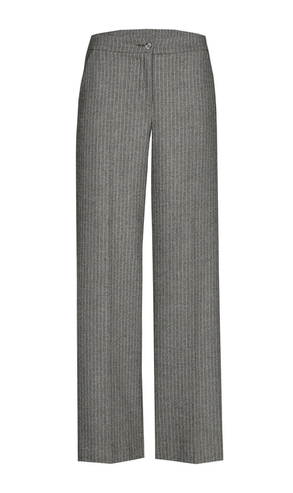 Grijze broek met bandplooi en wol Phocus Xandres 